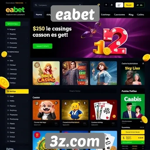 Análise da interface do site eabet para jogadores
